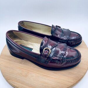 Vintage Bass Weejuns Loafers Womens 7.5 Brown Leather Tassel Loafers